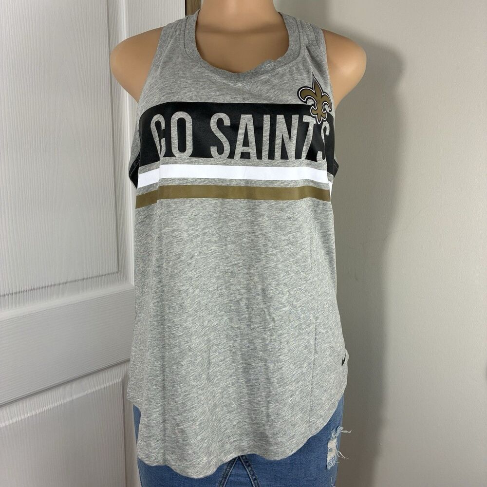 New Orleans Saints Womens Shirt Sz Large New Team Apparel Football Racer Back